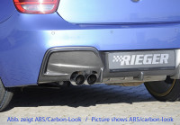 Rieger Heckeinsatz glanz schwarz für BMW 1er F20 (1K4) Lim. / 4-tür. 09.11-03.2015 (bis Facelift)
