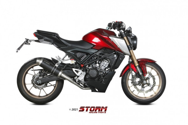 Storm By MIVV GP Schwarz Komplettanlage Honda CB 125 R 21-