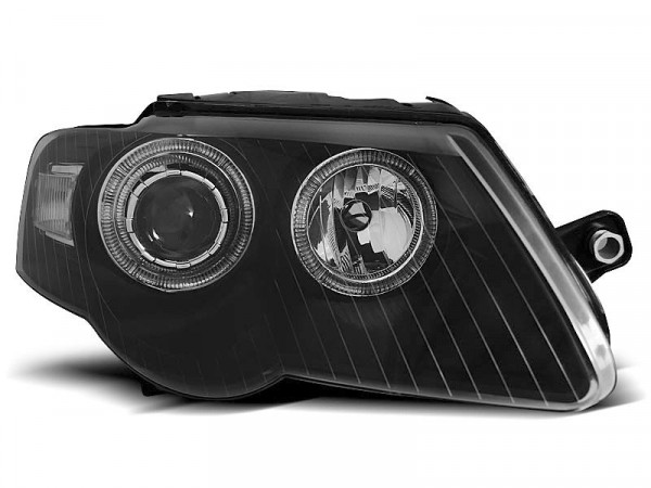 Scheinwerfer Angel Eyes schwarz passend für VW Passat B6 3c 03.05-10