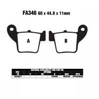 EBC FA346 TT Bremsbeläge passend für Honda EBC FA346 TT Bremsbeläge passend für Honda