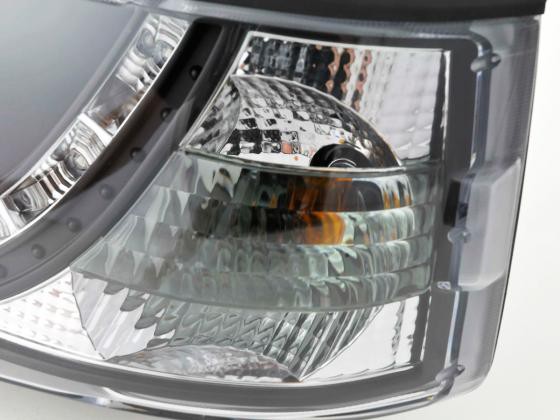 Scheinwerfer Set Daylight LED TFL-Optik VW Bus T4 Bj. 90-03 schwarz