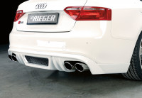 Rieger Heckschürzenansatz matt schwarz für Audi A5 S5 (B8/B81) Sportback 06.07-07.11 (bis Facelift) Ausführung: Schwarz matt