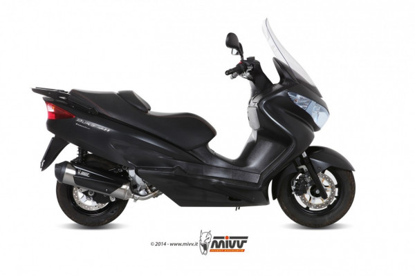 MIVV Auspuffanlage Urban Edelstahl passend für Suzuki Burgman 125/200 07-13