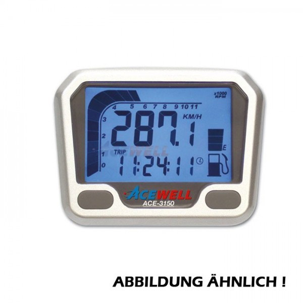 Multifunktionelles Digitalinstrument in carbonblau Tacho-Drehzahlmesser-Uhr-Tankanzeige