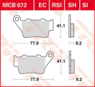 Scheibenbremsbeläge MCB672SH