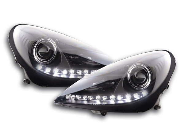 Scheinwerfer Xenon Set Daylight LED TFL-Optik Mercedes SLK R171 04-11 schwarz