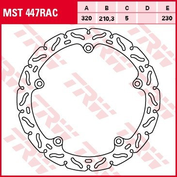 Bremsscheibe starr MST447RAC