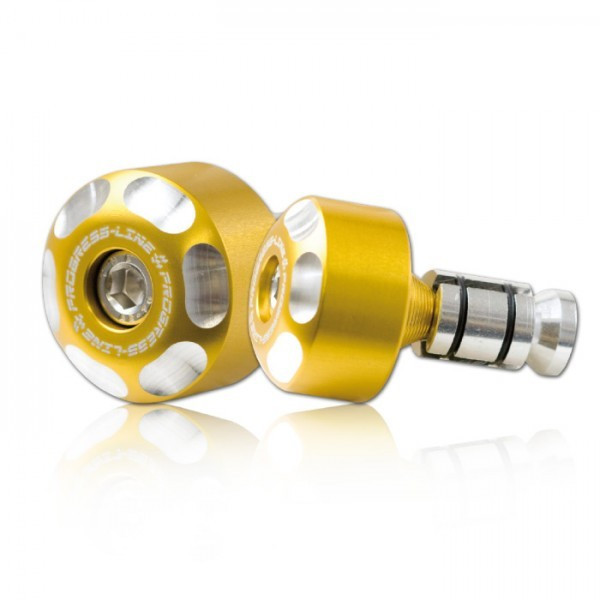 Lenkergewichte LOGO Alu 6061 Gold passend für 7/8" + 1" Lenker mit Innen Ø 14–19 mm
