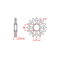 Ritzel 16 Zähne Teilung 520 passend für BMW G310GS, G310R Ritzel 16 Zähne Teilung 520 passend für BMW G310GS, G310R