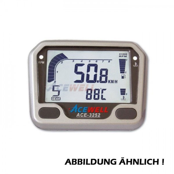 Acewell ACE-3252 Digital-Tacho mit Ganganzeige und ABE