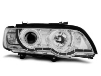 Xenon-Scheinwerfer Angel Eyes chrom passend für BMW X5 E53 Xenon-Scheinwerfer Angel Eyes chrom passend für BMW X5 E53