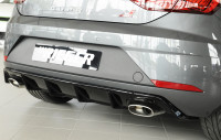 Rieger Heckeinsatz glanz schwarz für Seat Leon Cupra (5F) 3-tür. (SC) 01.17- (ab Facelift) Ausführung: Schwarz matt