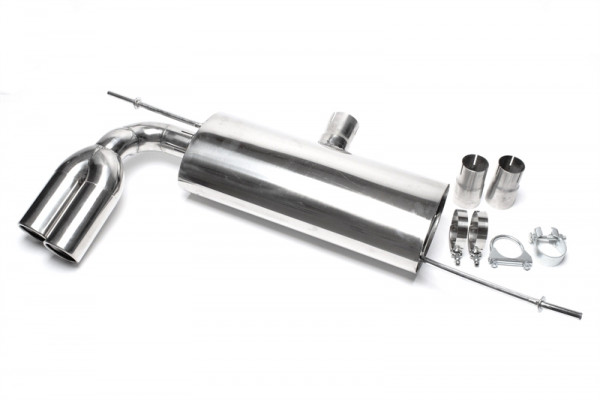 TA Technix Edelstahl Sportendschalldämpfer 2x76mm passend für Audi A3 / VW Golf V