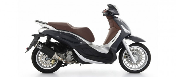 Arrow Urban Endschalldämpfer Aluminium Schwarz passend für Piaggio Beverly 300 HPE 2021-2024