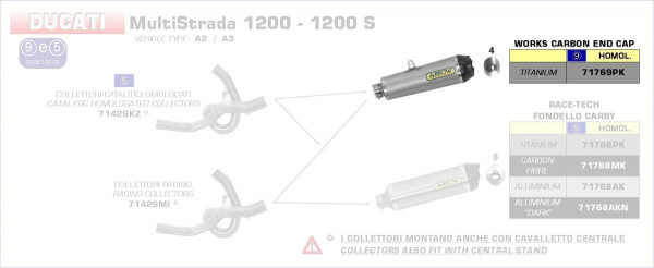 Arrow Works Titan Ducati Diavel/Multistrada 1200/Monster 821/1200 -15
