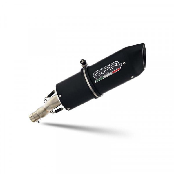 GPR Furore Nero Slip-On Auspuff passend für Moto Guzzi Stelvio 1200 8V (2011–2017)