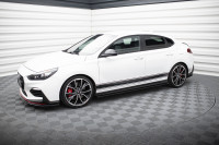 Seitenschweller Ansatz Für V.1 Für Hyundai I30 N Mk3 Hatchback / Fastback Schwarz Hochglanz