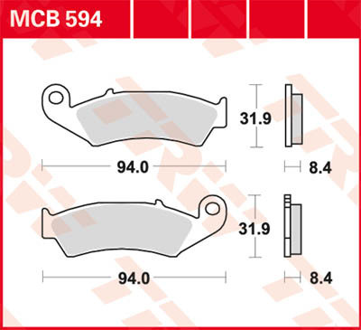 Scheibenbremsbeläge MCB594