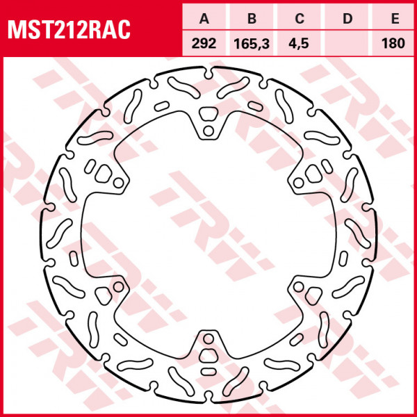 Bremsscheibe starr MST212RAC