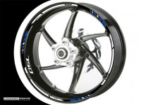 Felgenrandaufkleber blau-weiß passend für 750 ccm 17 Zoll Felgenrandaufkleber blau-weiß passend für 750 ccm 17 Zoll