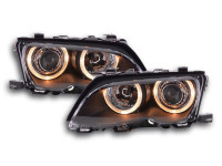 Angel Eyes Scheinwerfer Set passend für BMW 3er E46 Limousine 01-03 schwarz Angel Eyes Scheinwerfer Set passend für BMW 3er E46 Limousine 01-03 schwarz