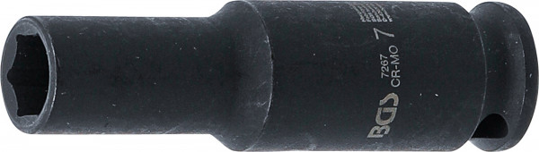 BGS Kraft-Steckschlüssel-Einsatz Sechskant tief 7 mm 1/4 Zoll Innenvierkant