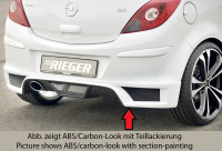 Rieger Heckschürzenansatz matt schwarz für Opel Corsa D 3-tür. 07.06-12.10 (bis Facelift) Ausführung: Schwarz matt