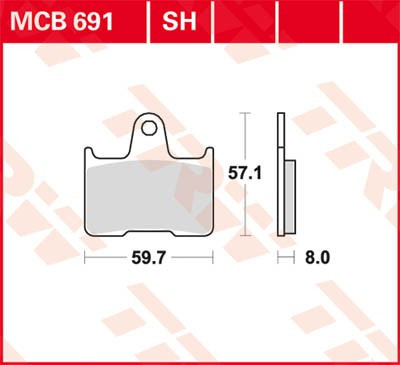 Scheibenbremsbeläge MCB691SH