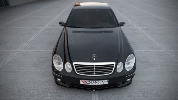 Front Ansatz Für MERCEDES E W211 AMG FACELIFT Schwarz Hochglanz