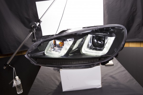 Scheinwerfer Set Daylight LED Tagfahrlicht VW Golf 6 Bj. 08-12 schwarz