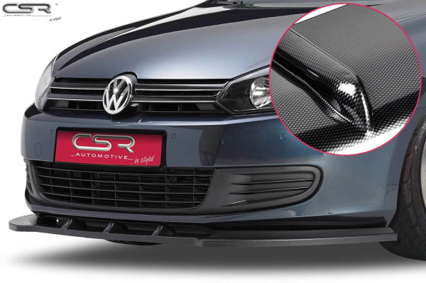 Cup-Spoilerlippe mit ABE für VW Golf 6 CSL035-C Carbon Look Hochglanz