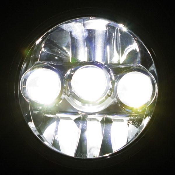 LED-Scheinwerfereinsatz "FARGO" | 7" | chrom Ø=178mm | Abblend/ Fern-und Standlicht | E-geprüft