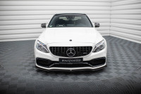 Front Ansatz V.1 Für Mercedes-AMG C63 Limousine / Kombi W205 / S205 Schwarz Hochglanz