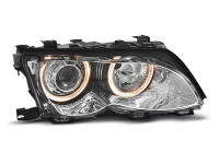 Scheinwerfer Angel Eyes chrom passend für BMW E46 09/2001–03/2005 Scheinwerfer Angel Eyes chrom passend für BMW E46 09/2001–03/2005