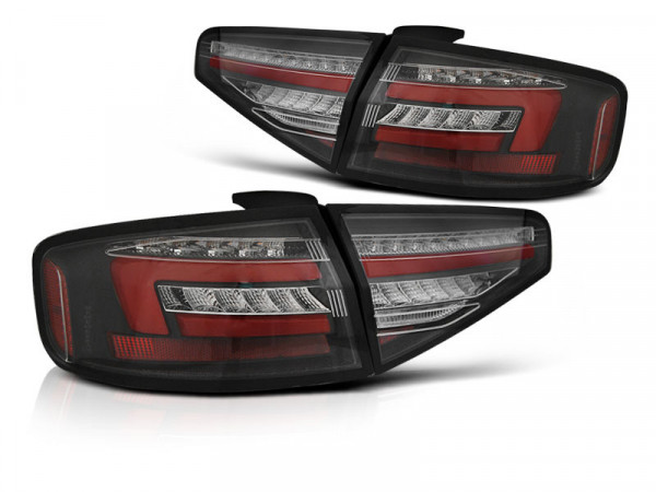 LED BAR Rücklichter schwarz dynamische Blinker passend für Audi A4 B8 12-15 Limousine Oem Birne