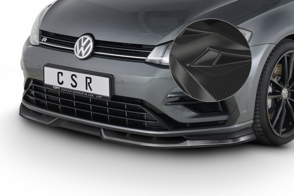 Cup-Spoilerlippe mit ABE für VW Golf 7 R CSL346-C Carbon Look Hochglanz