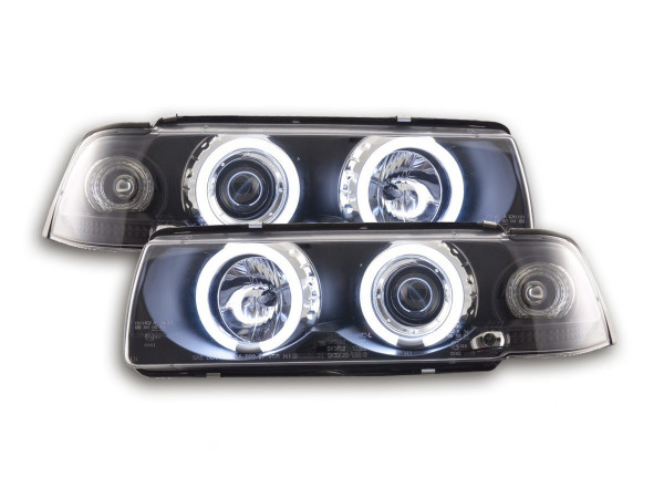 Scheinwerfer Set Angel Eyes CCFL BMW 3er E36 Coupe/Cabrio 92-98 schwarz