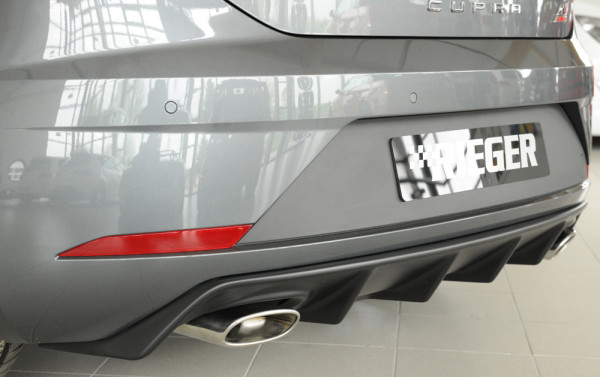 Rieger Heckeinsatz matt schwarz für Seat Leon Cupra (5F) 3-tür. (SC) 01.17- (ab Facelift)