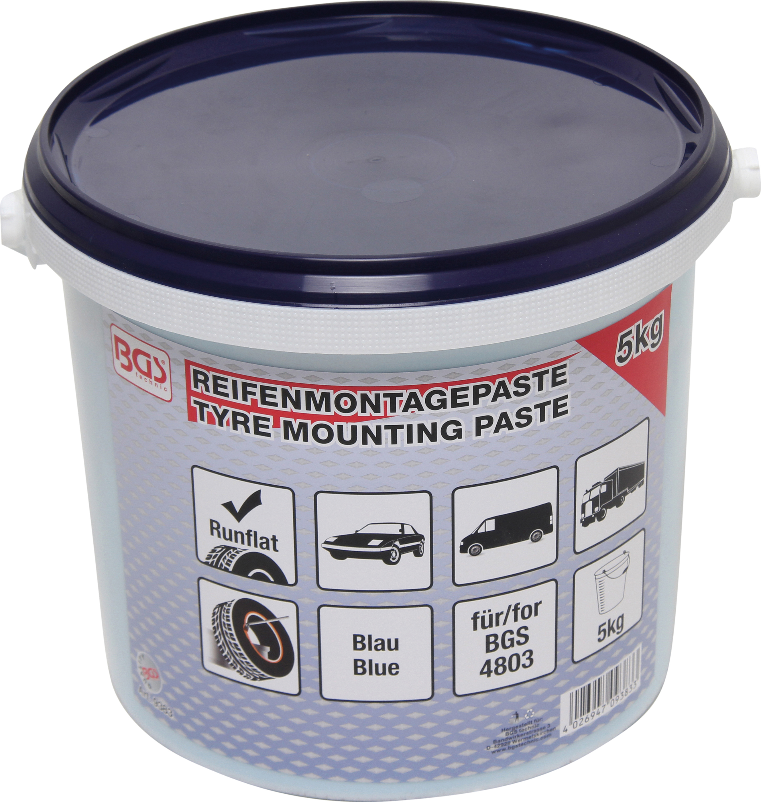 Buer KG-Shop - Reifenmontagepaste Reifenmontierpaste Montierpaste  MontagepasteReifenmontagewachs Reifenmontagewax 5 kg auch Run Flat Reifen  Runflat Reifen geeignet