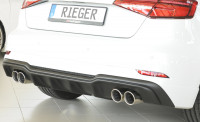 Rieger Heckeinsatz matt schwarz für Audi A3 (8V) 5-tür. (Sportback 8VA) 09.16- (ab Facelift) Ausführung: Schwarz matt