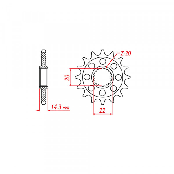 Ritzel 16 Zähne Teilung 520 passend für BMW G310GS, G310R