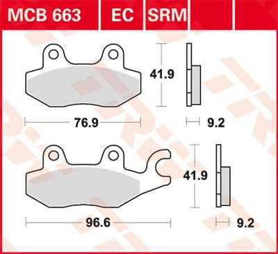 Scheibenbremsbeläge MCB663