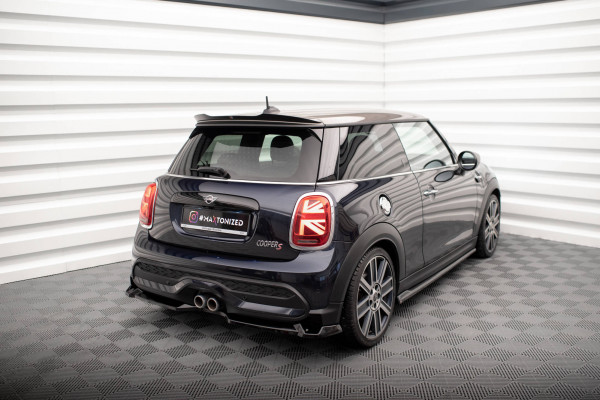 Hinten Splitter Mini Cooper S F56 Facelift Schwarz Hochglanz