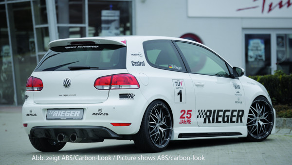 Rieger Heckeinsatz carbon look für VW Golf 6 5-tür. 10.08-