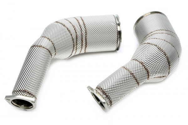 TA Technix Downpipe mit Hitzeschild und Katalysator passend für Audi A6-RS6 C8, A7 Sportback-RS7