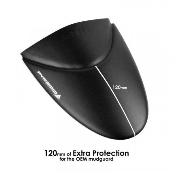 Pyramid Hinterradabdeckung Verlängerung Schwarz Matt passend für Triumph Street Triple 675 2007-2012