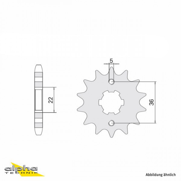 Ritzel 14 Zähne Teilung 428