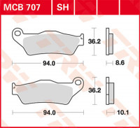 Scheibenbremsbeläge MCB707SH passend für BMW R 850 Modelle Scheibenbremsbeläge MCB707SH passend für BMW R 850 Modelle