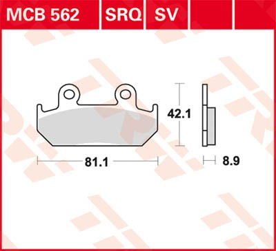 Scheibenbremsbeläge MCB562SV