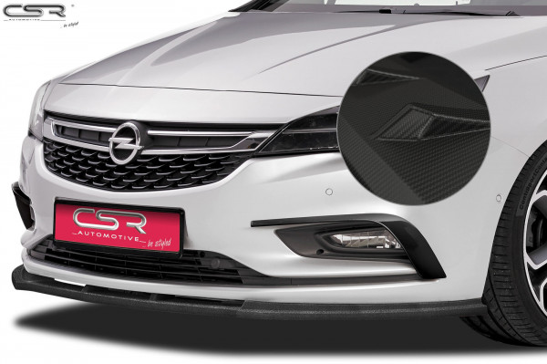 Cup-Spoilerlippe mit ABE für Opel Astra K CSL180-M Carbon Look Matt